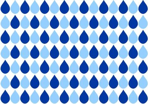 Blue Water Drops White Background Stock Illustration