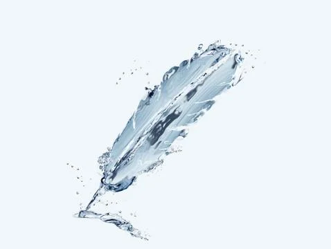 Blue Water Feather Stock Illustration