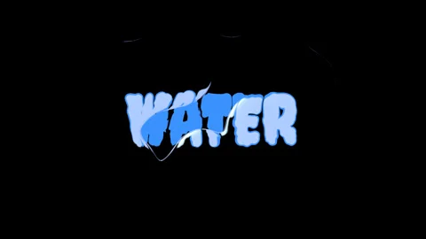 Blue Water flow text animation Stock Footage 329110918