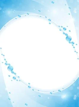 Blue water frame Stock Illustration