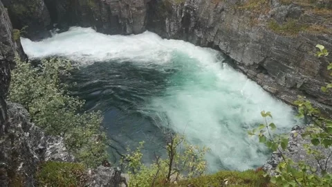 Blue water in the gorge Stock Footage 167238532
