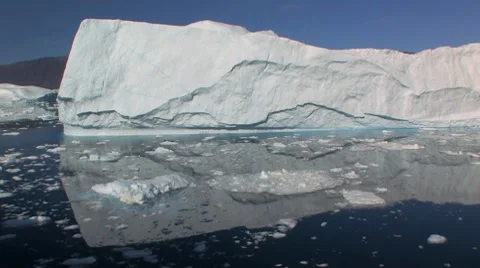 Blue water &amp; Iceberg Stock Footage 7749624