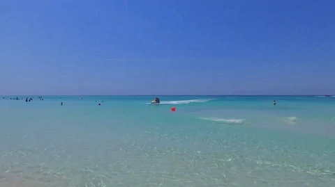Blue water Jetski Video stock 77578737