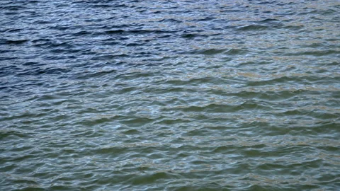 Blue water lake close up structure design Stock Footage 230046722
