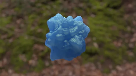 Blue Water Looping Floating Slime Ball Stock-Footage 150740602