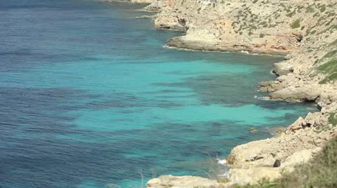 Blue water of Mediterranean Stock Footage 12518004