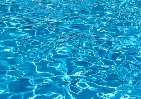 Blue water in modern sweeming pool 스톡 사진