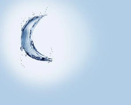 Blue Water Moon Stock Illustration