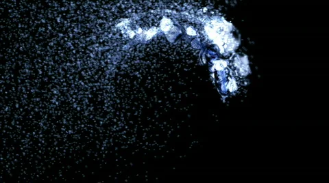 Blue water particles Stock Footage 449599