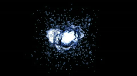 Blue water particles Stock Footage 495101