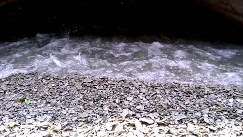 Blue water on pebbles Stock Footage 91460150