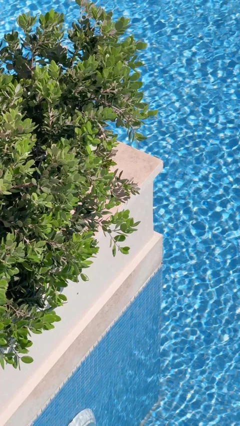 Blue water in the pool. Stock Footage 304329015