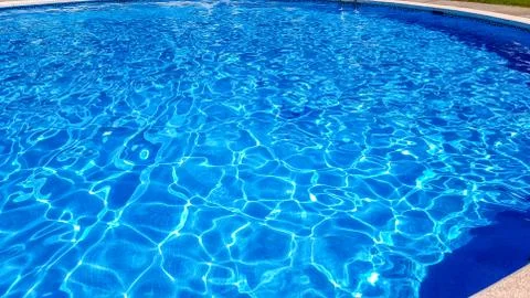 Blue water in the pool Stock Photos