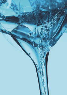 Blue Water pours down Stock Photos