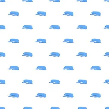 Blue water puddle cartoon flat seamless pattern イラスト素材