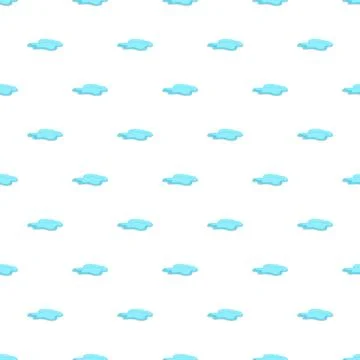Blue water puddle seamless pattern vector illustration Illustrazione stock