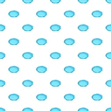 Blue water puddles creating seamless pattern on white background Stock Illustration