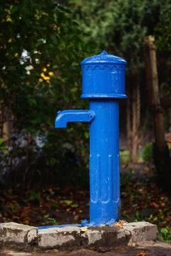 Blue water pump Stock Photos