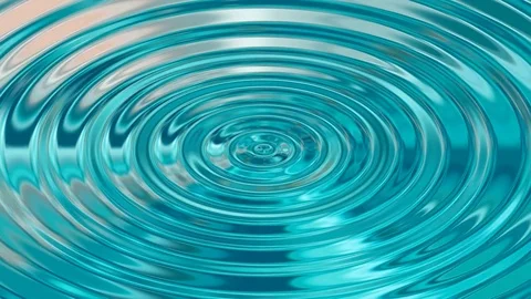 Blue water ripples circle Stock Footage