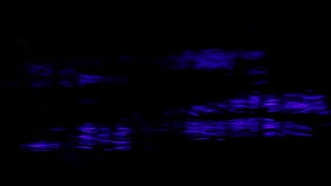 Blue Water Ripples in Night Stock Footage