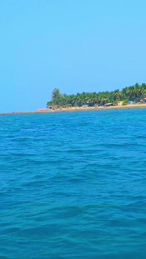 Blue water sea view vertical frame Stock Footage 344430502