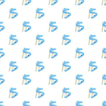 Blue water slide pattern for aquatic entertainment background Illustrazione stock