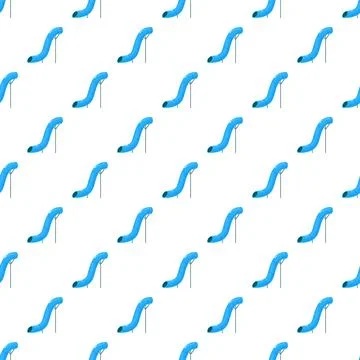 Blue water slide seamless pattern for summer fun Illustrazione stock