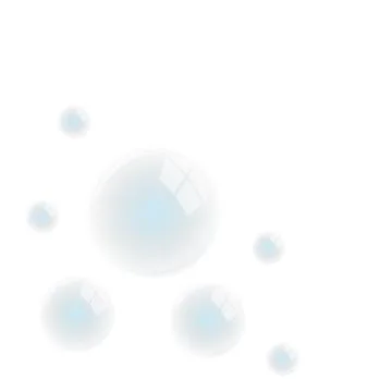 Blue water soap bubble element design vector isolated on white background Stock Illustration