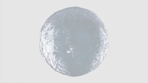 Blue water sphere looping isolated on alpha background Stock Footage 237685313