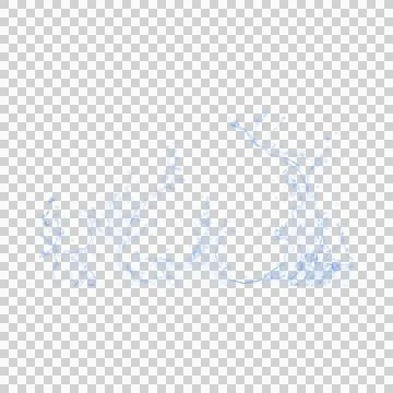 Blue water splash and drops isolated on transparent background png Stock Illustration