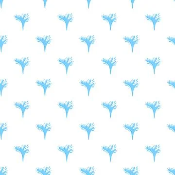 Blue water splash dropping seamless pattern repeating Stock Illustration