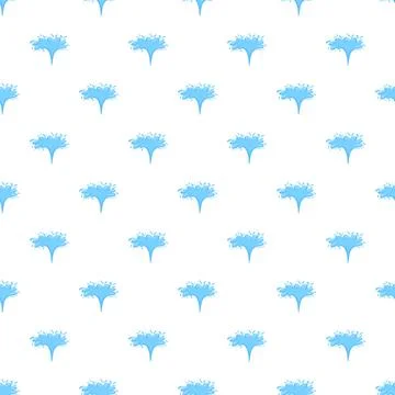 Blue water splash dropping seamless pattern background Stock Illustration