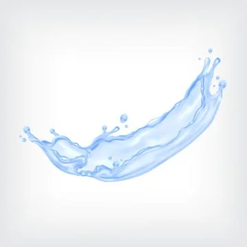 Blue water splash Stock Illustration