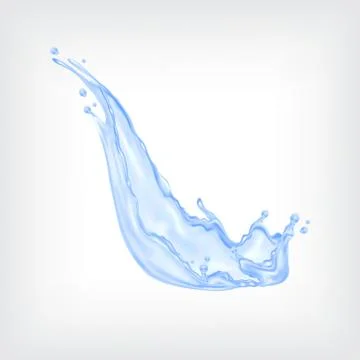 Blue water splash Stock Illustration