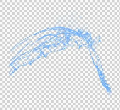 Blue water splash isolated on transparent background Stock Illustration