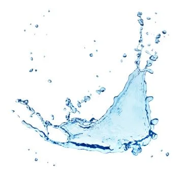 Blue water splash Stock Photos