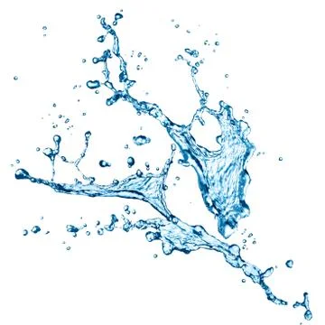 Blue water splash Stock Photos