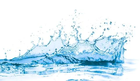 Blue water splash Stock Photos