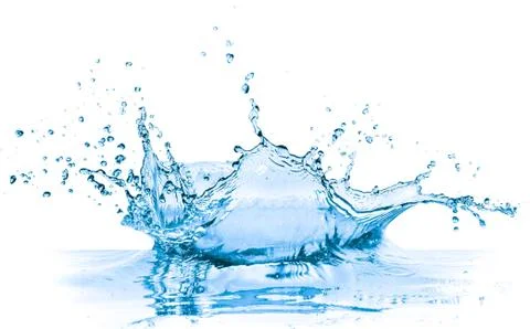 Blue water splash Stock Photos