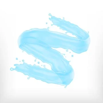 Blue water splash, Vector icon. EPS10 vector Illustrazione stock