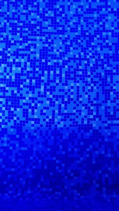 Blue water splashes in the pool. Vertical video Stock Footage 269901691