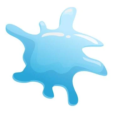 Blue water splashing down on a surface Stock Illustration