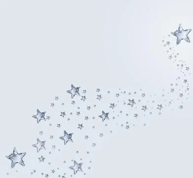 Blue Water Stars Pattern Stock Illustration