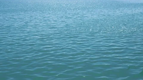 Blue water surface, beautiful warm summer background Stock Footage 197087607