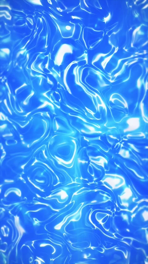 Blue water surface with bright light reflections shimmers Video stock 327401450