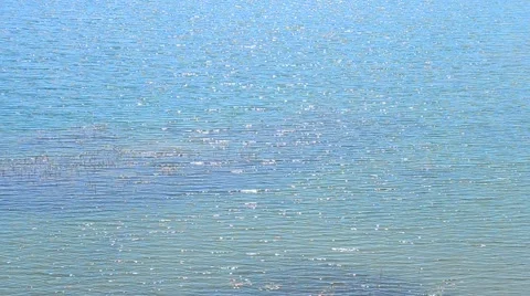 Blue water surface glitters in sun Stock Footage 67261479