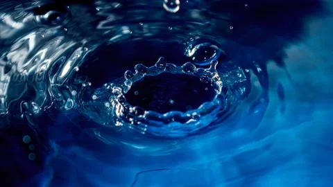 Blue water surface Stock Photos