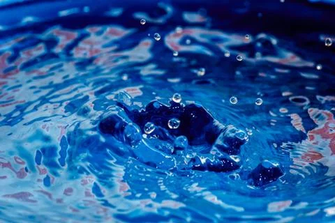 Blue water surface Stock Photos