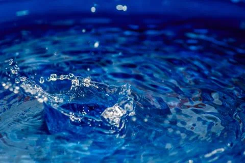 Blue water surface Stock Photos