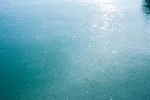 Blue water surface Stock Photos